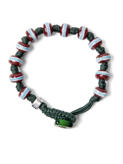 Aua bracciale vetro verdone/bordeaux unisex, LERICI