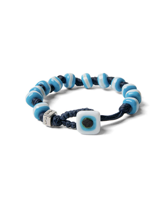 Aua bracciale vetro azzurro/blu unisex, MADDALENA