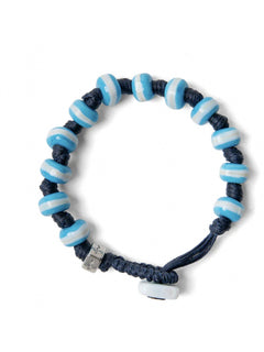 Aua bracciale vetro azzurro/blu unisex, MADDALENA