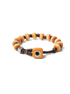 Aua bracciale vetro arancione/marrone unisex, PISCINAS