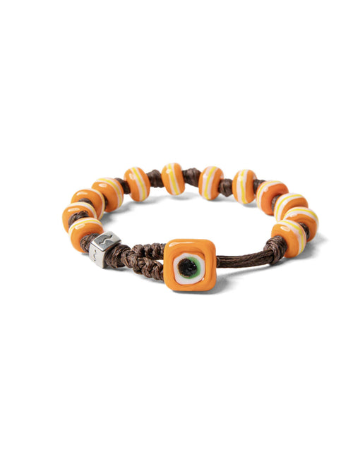 Aua bracciale vetro arancione/marrone unisex, PISCINAS