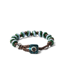 Aua bracciale vetro MARRONE/VERDE unisex, SELINUNTE