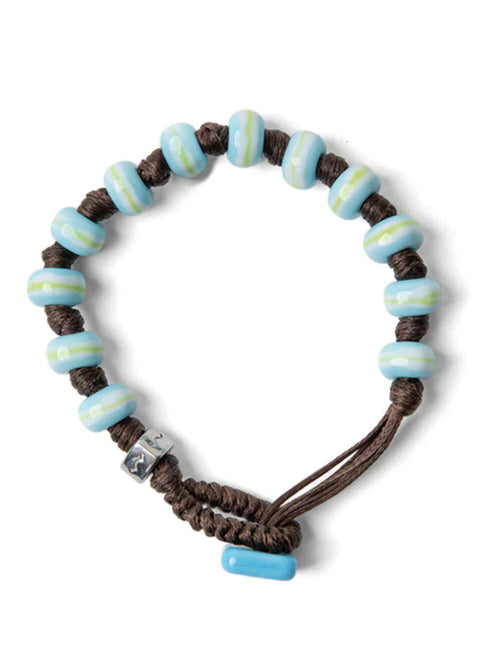 Aua bracciale vetro MARRONE/AZZURRO unisex, SIROLO