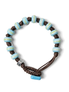 Aua bracciale vetro MARRONE/AZZURRO unisex, SIROLO