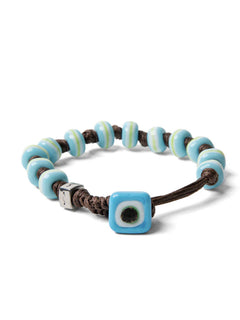 Aua bracciale vetro MARRONE/AZZURRO unisex, SIROLO