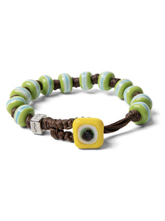 Aua bracciale vetro MARRONE/VERDE unisex, SOVERATO