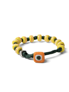 Aua bracciale vetro VERDONE/GIALLO unisex, VASTO
