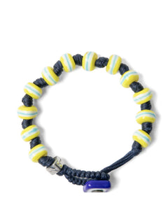 Aua bracciale vetro BLU/GIALLO unisex,VIESTE