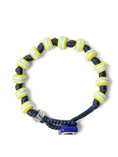 Aua bracciale vetro BLU/GIALLO unisex,VIESTE