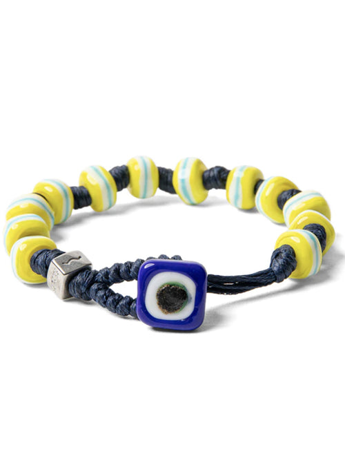 Aua bracciale vetro BLU/GIALLO unisex,VIESTE