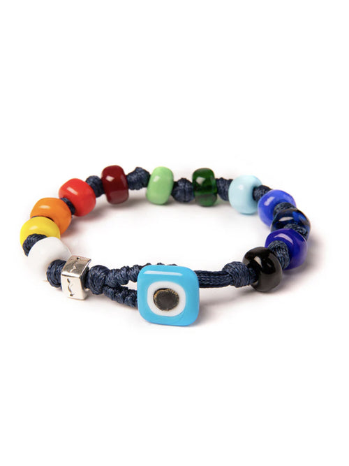 Aua bracciale vetro BLU/MULTICOLOR unisex,POSITANO DI NOTTE