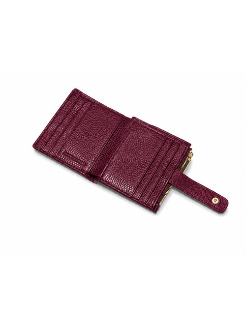 Coccinelle portafoglio metallic medium da donna berry in pelle