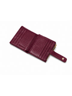Coccinelle portafoglio metallic medium da donna berry in pelle