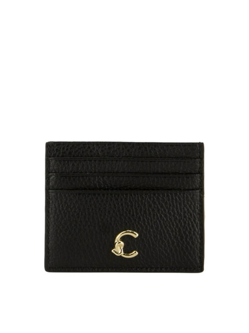 Coccinelle portacarte C-me in pelle da donna nero