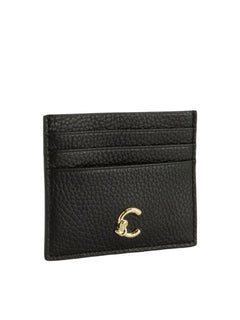 Coccinelle portacarte C-me in pelle da donna nero