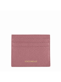 Coccinelle portacarte C-me in pelle da donna rosa