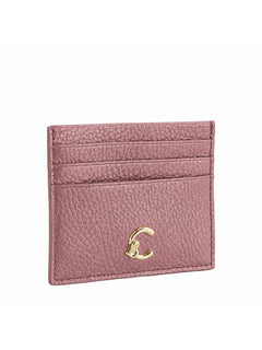 Coccinelle portacarte C-me in pelle da donna rosa