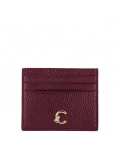 Coccinelle portacarte C-me in pelle da donna berry