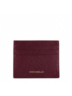 Coccinelle portacarte C-me in pelle da donna berry