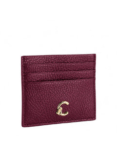 Coccinelle portacarte C-me in pelle da donna berry