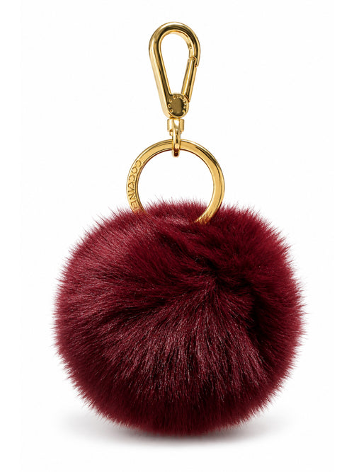 Coccinelle portachiavi con pom pom da donna berry