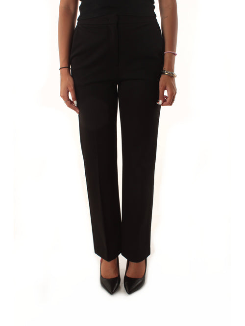 Twinset pantalone gamba dritta da donna nero