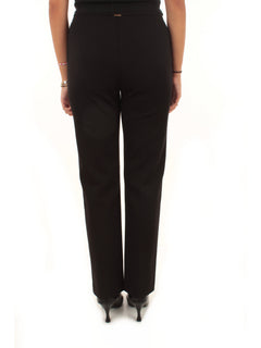 Twinset pantalone gamba dritta da donna nero
