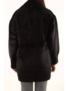 Twinset caban in panno da donna nero