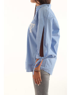 Twinset camicia in cotone a righe da donna bastonetto