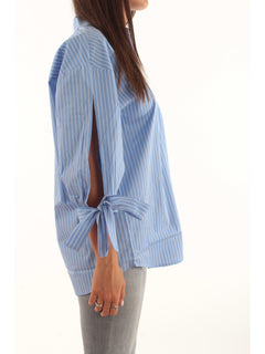 Twinset camicia in cotone a righe da donna bastonetto