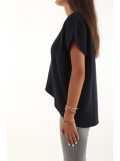 Twinset maglia in misto lana e cashmere da donna navy