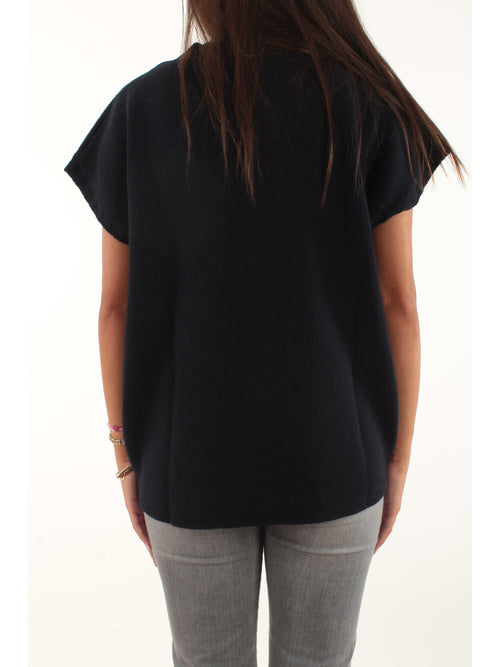 Twinset maglia in misto lana e cashmere da donna navy