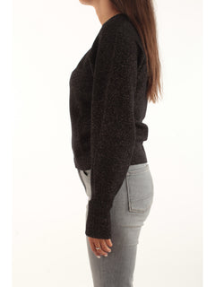 Twinset maglia in lurex da donna nero
