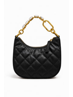Twinset mini hobo bag con manico gioiello da donna nero