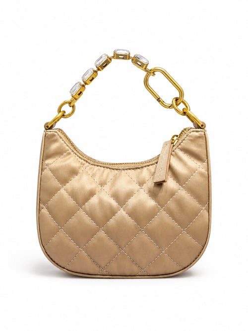 Twinset mini hobo bag con manico gioiello da donna beige
