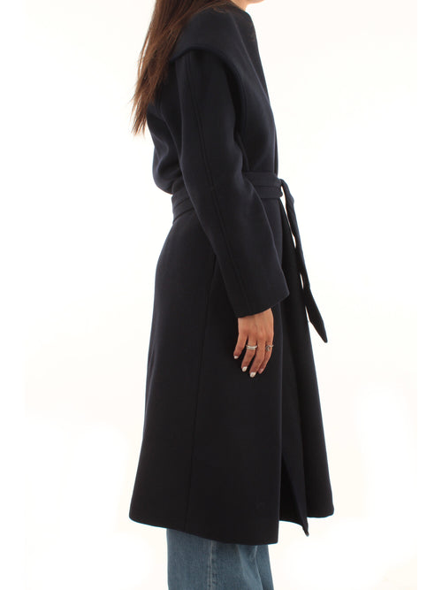 Twinset cappotto lungo da donna classic blue