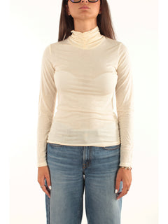 Twinset Top lupetto con drappeggio da donna avorio