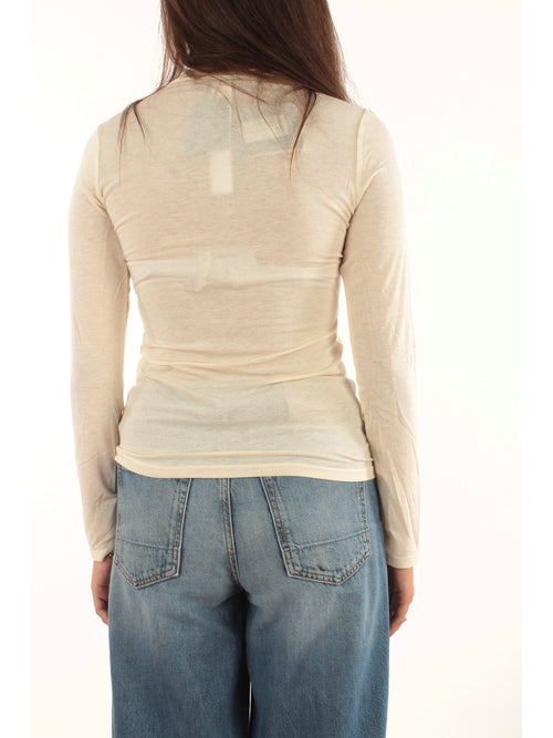 Twinset Top lupetto con drappeggio da donna avorio