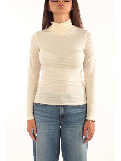 Twinset Top lupetto con drappeggio da donna avorio