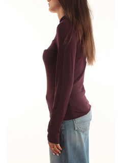 Twinset Top lupetto con drappeggio da donna winetasting