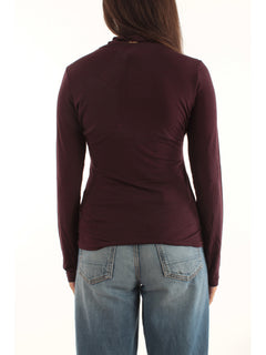 Twinset Top lupetto con drappeggio da donna winetasting