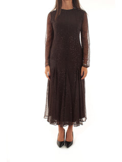 Twinset abito lungo da donna deep brown