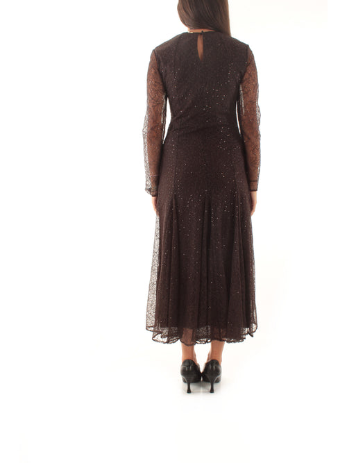 Twinset abito lungo da donna deep brown