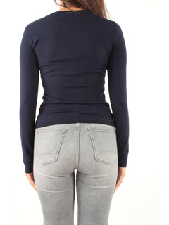Twinset maglia rasata da donna blu