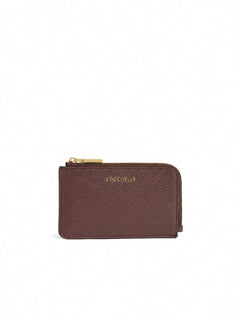 Coccinelle portacarte/monete metallic da donna berry in pelle
