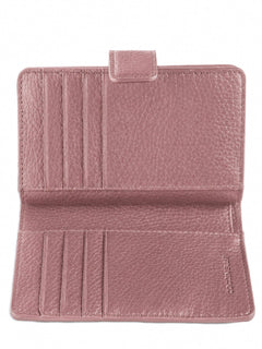 Coccinelle metallic soft portafoglio in pelle con grana da donna winter rose