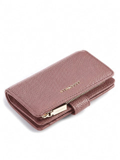 Coccinelle metallic soft portafoglio in pelle con grana da donna winter rose