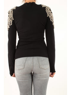 Circus Hotel maglia ricamata da donna nero