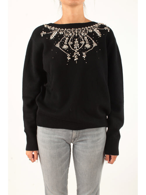 Circus Hotel maglia con schiena scollata da donna nero