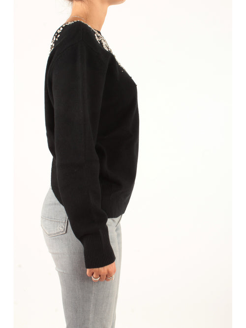 Circus Hotel maglia con schiena scollata da donna nero